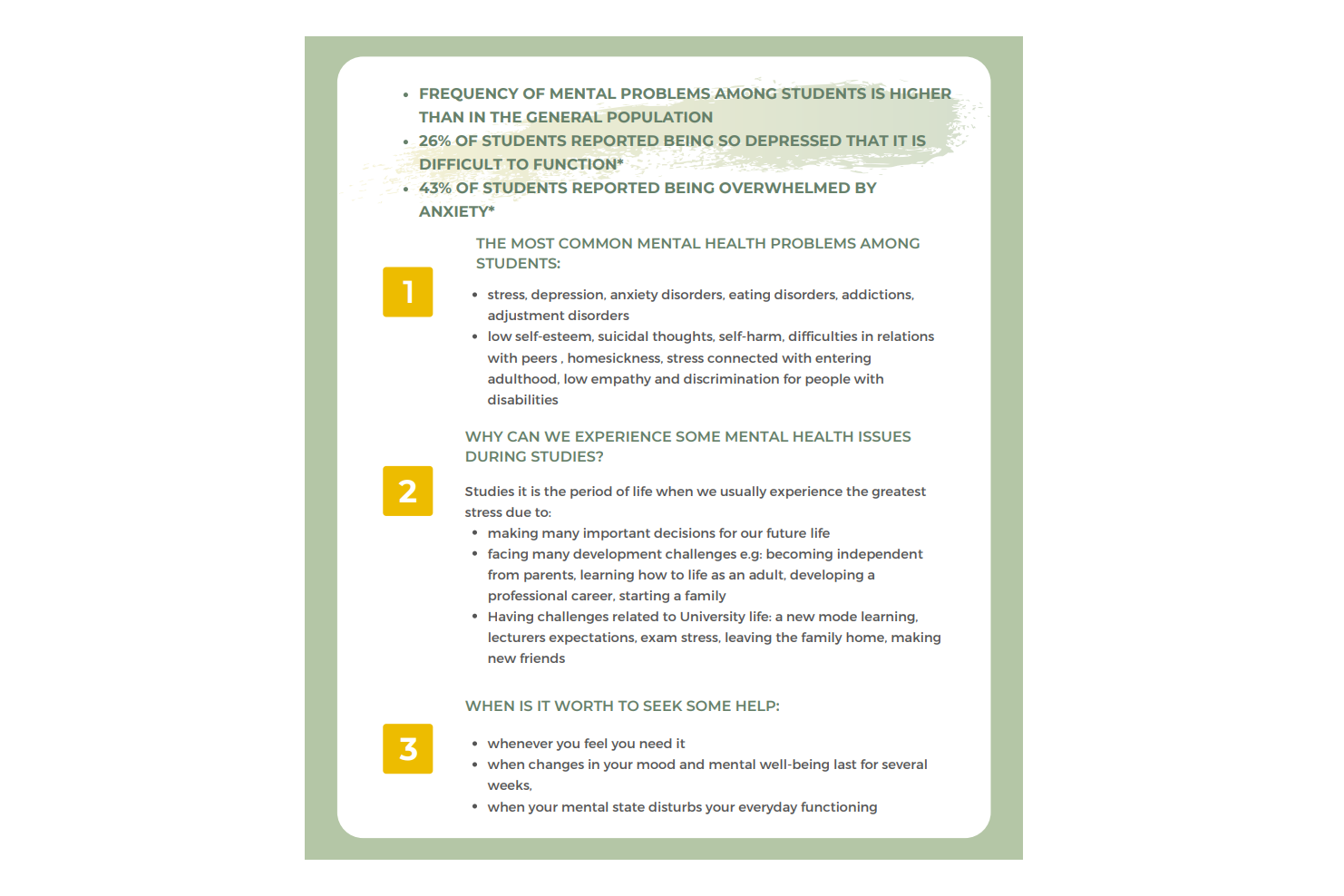 Leaflet for students