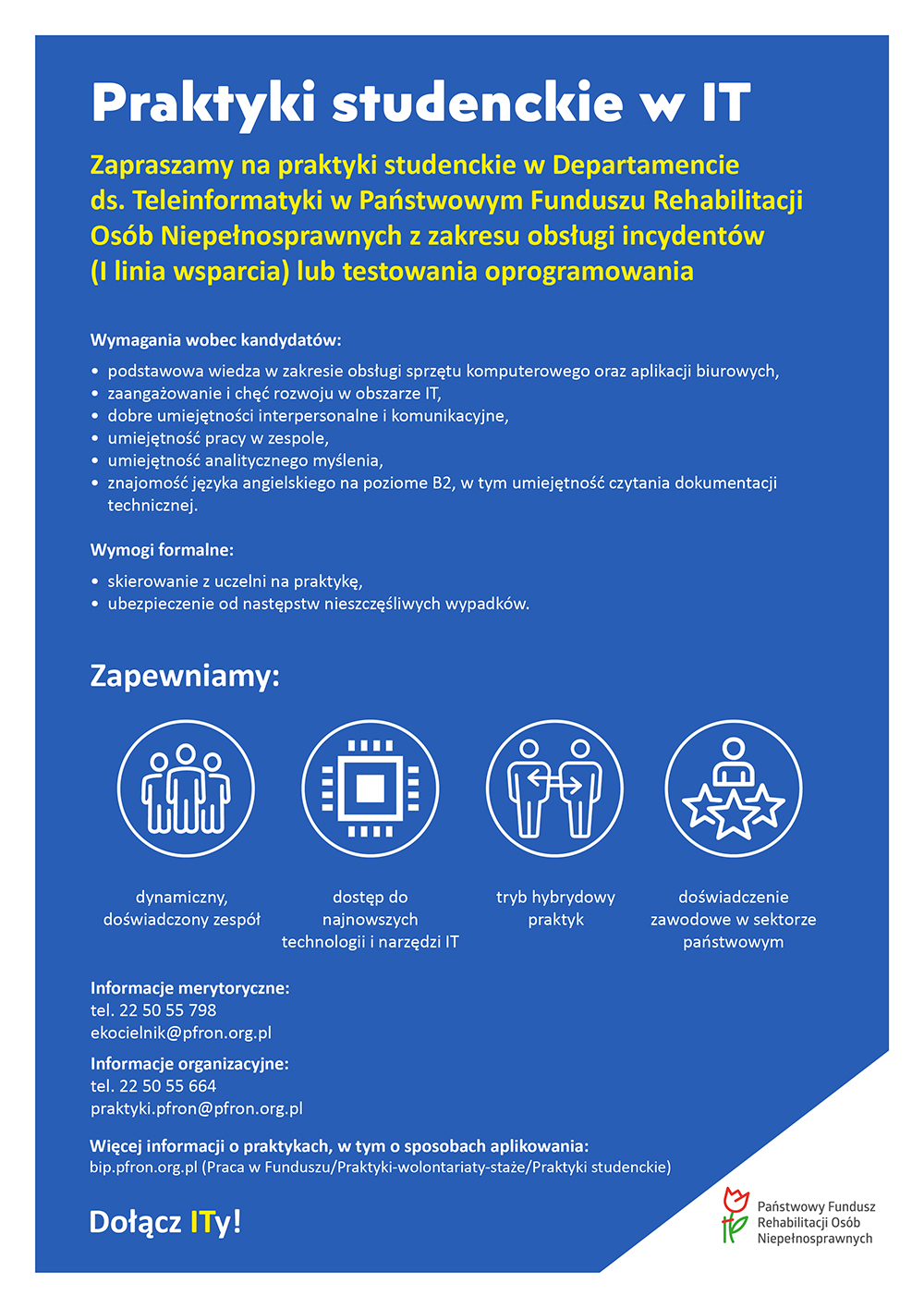 Informacja o praktykach studenckich