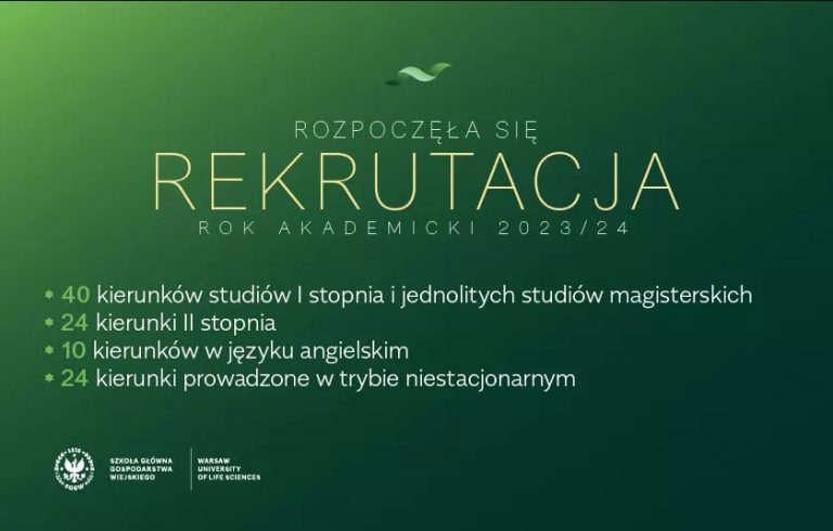 Rusza rekrutacja na studia w SGGW